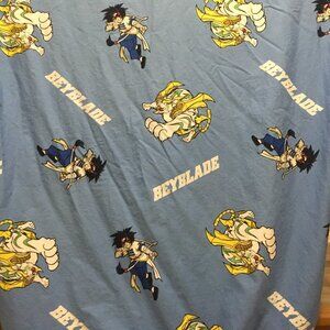 Vintage Beyblade Ray Kon Driger Bed Sheet Fitted Twin Size Cutter Fabric Blue
